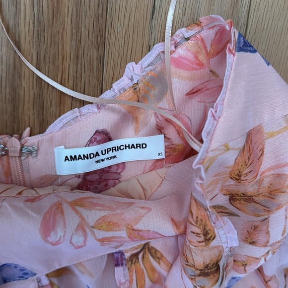 Amanda Uprichard | Estella Maxi Dress | Halter Butterfly Ruffled Gown | size XS - Picture 6 of 7